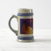 Farbenfrohe Drachen in der Liebe Bierglas (Links)