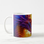 Farbenfrohe Drachen in der Liebe Kaffeetasse (Links)