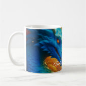 Farbenfrohe Drachen in der Liebe Kaffeetasse (Links)