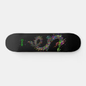 Farbenfrohe Drachen-Skateboard Skateboard (Horizontal)