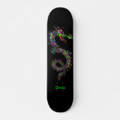 Farbenfrohe Drachen-Skateboard Skateboard (Vorne)