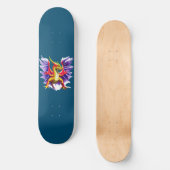 Farbenfrohe Drachenfantasy-Skateboard Skateboard (Vorderseite)