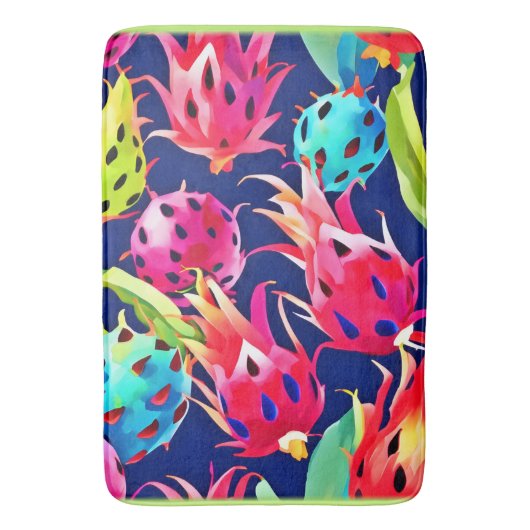 Farbenfrohe Drachenfrucht Badematte (Vorderseite Vertikal)