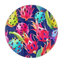 Farbenfrohe Drachenfrucht Schneidebrett