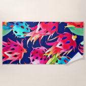 Farbenfrohe Drachenfrucht Strandtuch (Vorderseite)