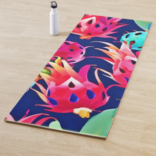 Farbenfrohe Drachenfrucht Yogamatte (Beispiel)