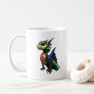Farbenfrohe Drachenkunst Kaffeetasse