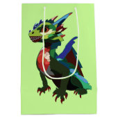 Farbenfrohe Drachenkunst Mittlere Geschenktüte (Rückseite)