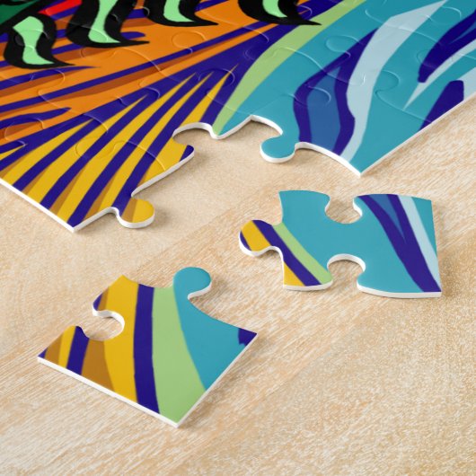 Farbenfrohe Drachenkunst Puzzle (Seite)