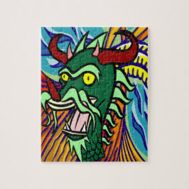 Farbenfrohe Drachenkunst Puzzle