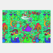 Farbenfrohe Dragon Cartoon Geschenk Wrap Set Geschenkpapier Set (Vorderseite 2)