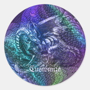 Farbenfrohe Dragon Fantasy Orb Stickers