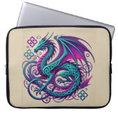 Farbenfrohe Dragon Lavender Laptopschutzhülle (Vorderseite)