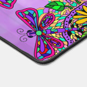 Farbenfrohe Dragonfis Mandala Schreibtischunterlage (Ecke)