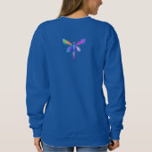 Farbenfrohe Dragonfly Abstrakte Kunst zu tragen Sweatshirt (Rückseite)
