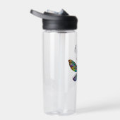 Farbenfrohe Dragonfly-Flügel aus festem Glas Trinkflasche (Rechts)