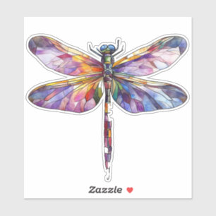 Farbenfrohe Dragonfly, kundenspezifisch geschnitte Aufkleber
