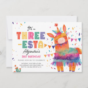 Farbenfrohe drei-estnische mexikanische Fiesta 3.  Einladung