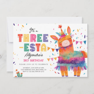 Farbenfrohe drei-estnische mexikanische Fiesta 3. Einladung