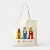Farbenfrohe Drei Weisen Tragetasche (Rückseite)