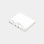 Farbenfrohe Dreieck Confetti Personalisiert Post-it Klebezettel (angewinkelt)