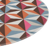 Farbenfrohe Dreieck-Fliesen: Vintages Mosaik Schneidebrett (Ecke)