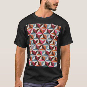 Farbenfrohe Dreieck-Fliesen: Vintages Mosaik T-Shirt