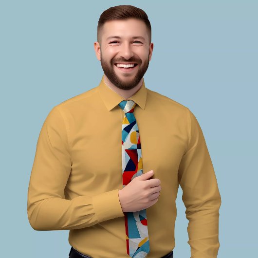 Farbenfrohe Dreieck-Krawatte mit lebendigem Design Krawatte