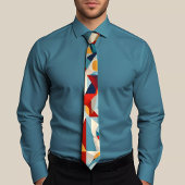 Farbenfrohe Dreieck-Krawatte mit lebendigem Design Krawatte