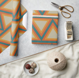 Farbenfrohe Dreiecke Geometrisch Geschenkpapier