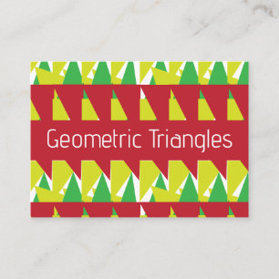 Farbenfrohe Dreiecke Geometrisch  Visitenkarte