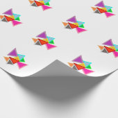 Farbenfrohe Dreiecke  Geschenkpapier (Ecke)