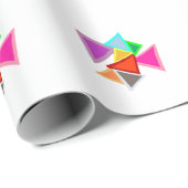 Farbenfrohe Dreiecke  Geschenkpapier (Rolleneckpunkt)