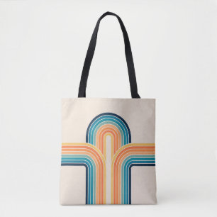 Farbenfrohe dreifache Retro Bögen Tasche