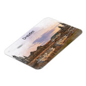 Farbenfrohe Dresden Deutschland Elbe Panorama Auss Magnet (Linke Seite)
