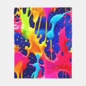 Farbenfrohe Drilling Paint Artwork Fleecedecke (Vorderseite)