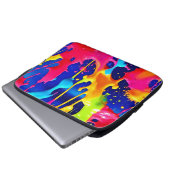 Farbenfrohe Drilling Paint Artwork Laptopschutzhülle (Vorne Knopf)