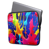 Farbenfrohe Drilling Paint Artwork Laptopschutzhülle (Vorderseite Links)