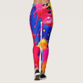 Farbenfrohe Drilling Paint Artwork Leggings (Rückseite)