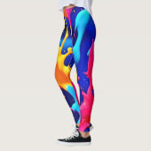 Farbenfrohe Drilling Paint Artwork Leggings (Links)