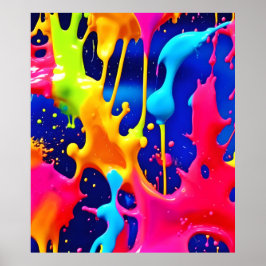Farbenfrohe Drilling Paint Artwork Poster