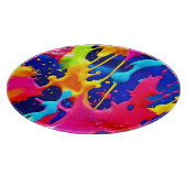 Farbenfrohe Drilling Paint Artwork Schneidebrett (Ecke)