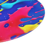 Farbenfrohe Drilling Paint Artwork Schneidebrett (Ecke)