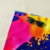 Farbenfrohe Drilling Paint Artwork Strandtuch (Beispiel)