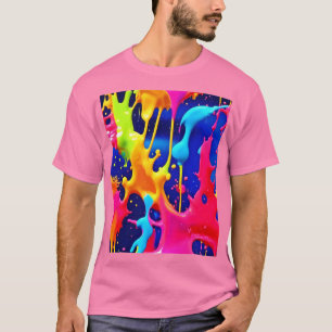 Farbenfrohe Drilling Paint Artwork T-Shirt