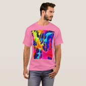 Farbenfrohe Drilling Paint Artwork T-Shirt (Vorne ganz)