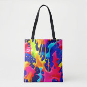 Farbenfrohe Drilling Paint Artwork Tasche (Vorderseite)
