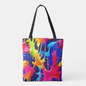 Farbenfrohe Drilling Paint Artwork Tasche (Rückseite)