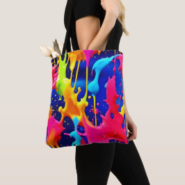 Farbenfrohe Drilling Paint Artwork Tasche