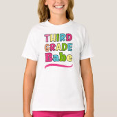 Farbenfrohe dritte Klasse zurück zur Schule T-Shirt (Vorderseite)